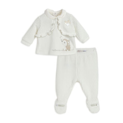 Girls Bronze Printed Smock with Legging